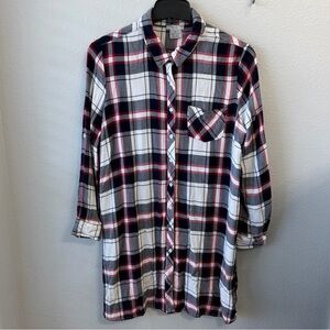 Chic Plaid Button-Up Mini Dress